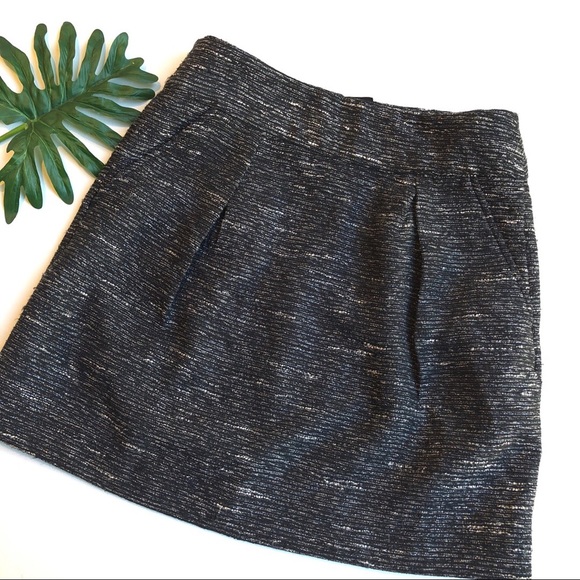 LOFT Dresses & Skirts - Ann Taylor Loft tweed skirt grey/black 2